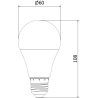 Mexen Nova 3x LED Bulb E27, A60, 7W, Cool - 6500K, 735 lm - L100-E27-0765-01x03