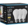 Mexen Nova 3x LED Bulb E27, A60, 8W, Warm - 3000K, 840 lm - L100-E27-0830-01x03