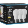 Mexen Nova 3x LED Bulb E27, A60, 10W, Warm - 3000K, 1055 lm - L100-E27-1030-01x03