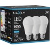 Mexen Nova 3x LED Bulb E27, A60, 10W, Cool - 6500K, 1055 lm - L100-E27-1065-01x03