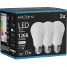 Mexen Nova 3x LED Bulb E27, A60, 12W, Neutral - 4000K, 1260 lm - L100-E27-1240-01x03