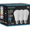 Mexen Nova 3x LED Bulb E27, A60, 12W, Cool - 6500K, 1260 lm - L100-E27-1265-01x03