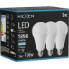 Mexen Nova 3x LED Bulb E27, A70, 18W, Cool - 6500K, 1890 lm - L100-E27-1865-01x03