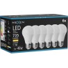 Mexen Nova 6x LED Bulb E27, A60, 7W, Warm - 3000K, 735 lm - L100-E27-0730-01x06