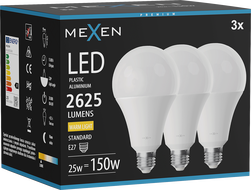 Mexen Nova 3x LED Bulb E27, A95, 25W, Warm - 3000K, 2625 lm - L100-E27-2530-01x03