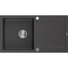 Mexen Leo 1-compartment granite sink with a drip tray 900 x 500 mm, Spotted black - 6501901010-76