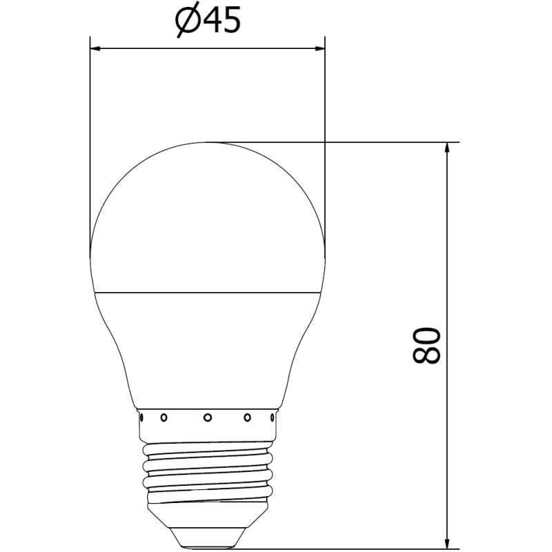 Mexen Nova 3x LED Bulb E27, G45, 1W, Cool - 6500K, 105 lm - L101-E27-0165-01x03
