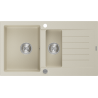 Mexen Matias 1.5 -compartment granite sink with a short drip tray 900 x 505 mm, Beige - 6502901505-69