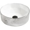 Mexen Clarisa countertop washbasin 41 x 41 cm, White/Silver - 22074154