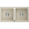 Mexen Mario 2-compartment granite sink 820 x 436 mm, Beige - 6504822000-69