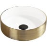 Mexen Clarisa countertop washbasin 36 x 36 cm, White/Gold - 22073655