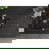 Mexen Andres granite sink 1.5-bowl with drainer 1000 x 500 mm, black/gold metallic, chrome siphon - 6515101510-75