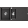 Mexen Andres 1.5-compartment granite sink with a drip tray 1000 x 500 mm, Spotted black - 6515101510-76