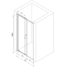Mexen Apia sliding shower door 115 cm, Transparent, Black - 845-115-000-70-00