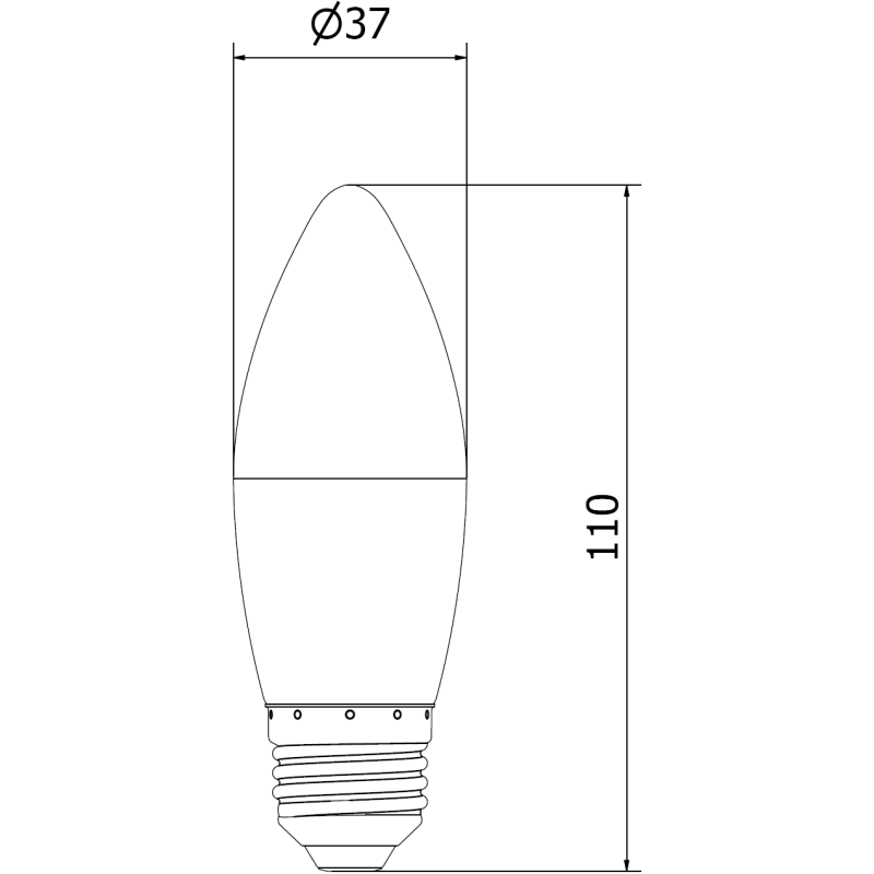 Mexen Nova 6x LED Bulb E27, C37, 10W, Cool - 6500K, 1055 lm - L102-E27-1065-01x06