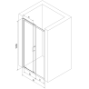 Mexen Apia sliding shower door 135 cm, Transparent, Black - 845-135-000-70-00