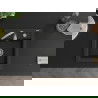 Mexen Vito granite sink single bowl 520 x 490 mm, black/silver metallic, chrome siphon - 6503521000-73