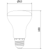 Mexen Nova 3x LED Bulb E27, R63, 8W, Cool - 6500K, 840 lm - L104-E27-0865-01x03