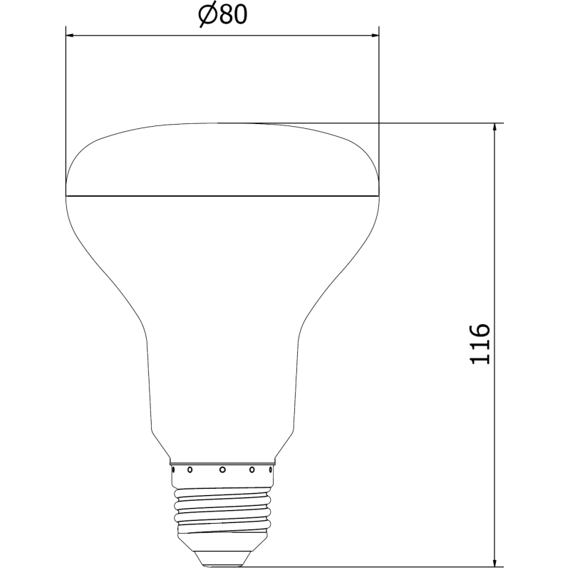 Mexen Nova 6x LED Bulb E27, R80, 15W, Neutral - 4000K, 1575 lm - L105-E27-1540-01x06