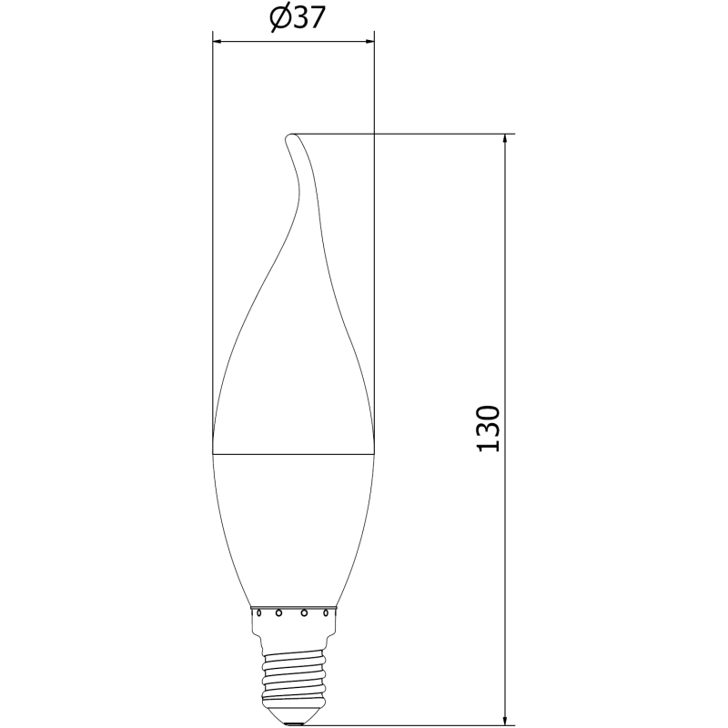 Mexen Nova 3x LED Bulb Flame E14, C37, 5W, Cold - 6500K, 525 lm - L106-E14-0565-01x03