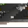 Mexen Milo granite sink 1-bowl 435 x 410 mm, black/golden metallic, chrome siphon - 6505441000-75