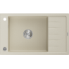 Mexen Elias 1-compartment granite sink with a short drip tray 795 x 480 mm, Beige - 6511791005-69
