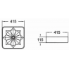 Mexen Elmira countertop washbasin 41 x 41 cm, Gold - 22094150