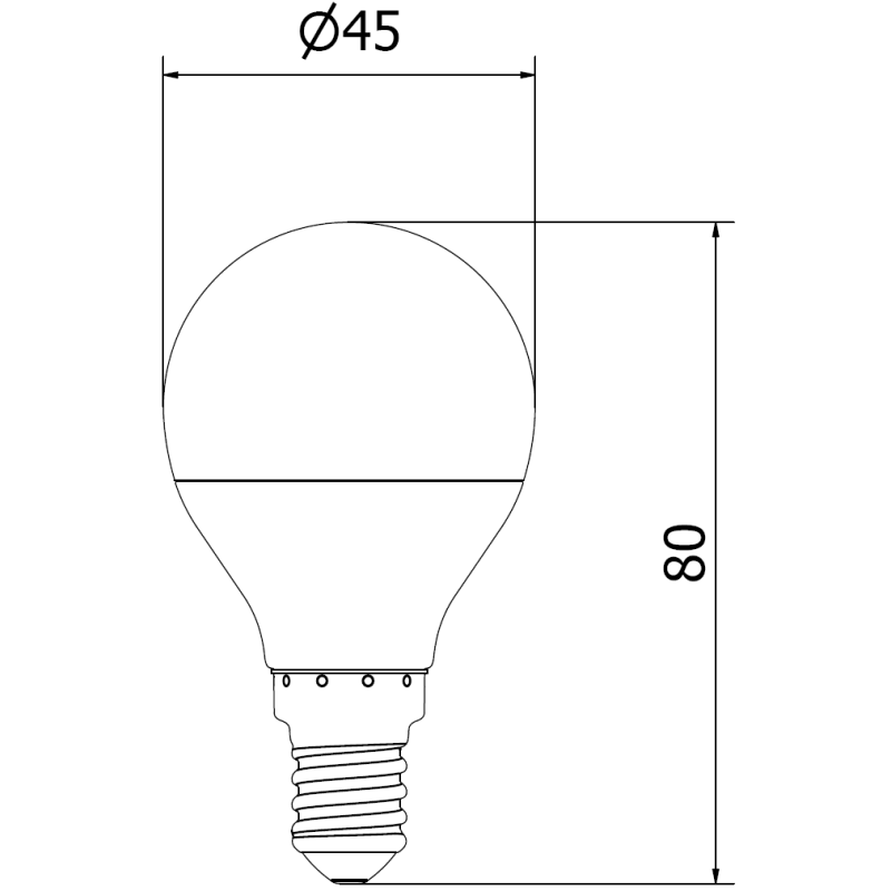 Mexen Nova 10x LED Bulb E14, G45, 6W, Cool - 6500K, 630 lm - L101-E14-0665-01x10