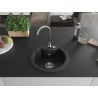 Mexen Diego 1-compartment granite sink 488 x 480 mm, Black/Metallic gold - 6512481000-75