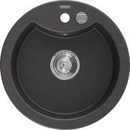 Mexen Diego 1-compartment granite sink 488 x 480 mm, Spotted black - 6512481000-76