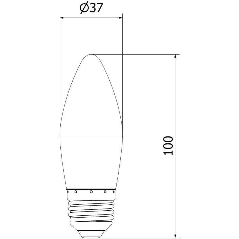 Mexen Nova 10x LED Bulb E27, C37, 5W, Neutral - 4000K, 525 lm - L102-E27-0540-01x10