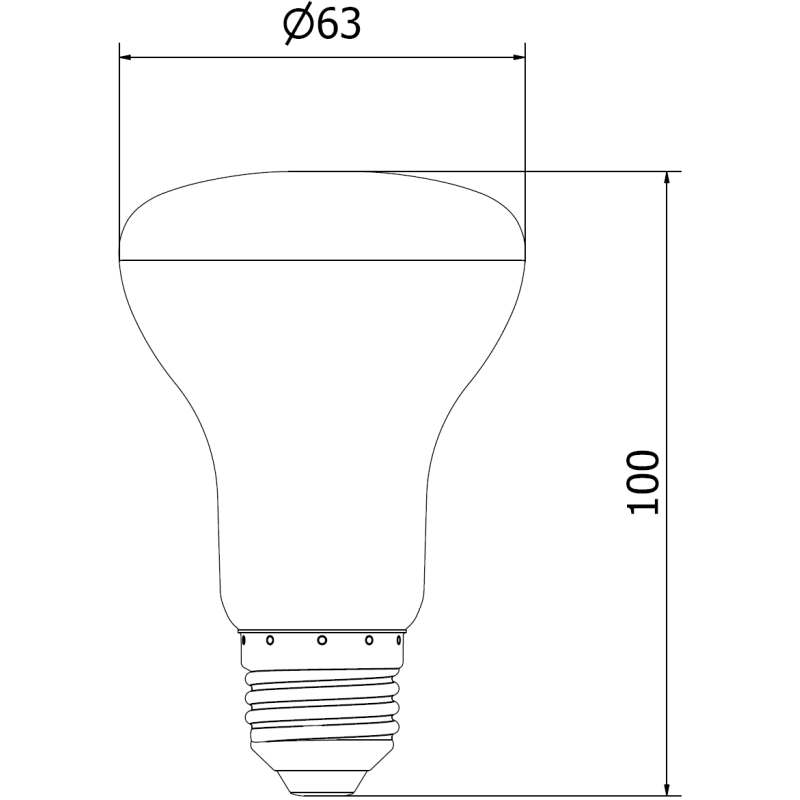 Mexen Nova 10x LED Bulb E27, R63, 8W, Cold - 6500K, 840 lm - L104-E27-0865-01x10