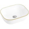Mexen Mirabel countertop sink 50 x 40 cm, white/gold - 22115005