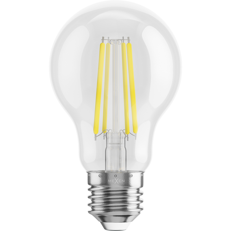 Mexen Vintis 3x LED Filament Bulb E27, A60, 8W, Cold - 6500K, 1055 lm, clear - L150-E27-0865-00x03