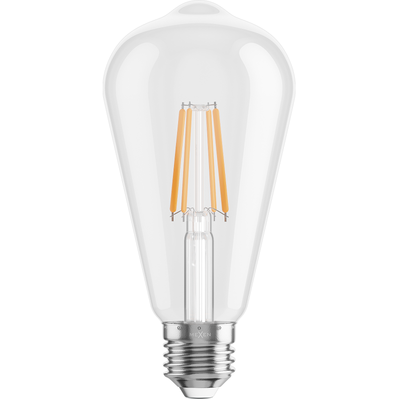 Mexen Vintis 3x LED Filament Bulb E27, ST64, 6W, Warm - 2200K, 720 lm, clear - L152-E27-0622-00x03
