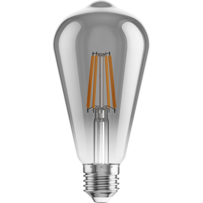 Mexen Vintis 3x LED Filament Bulb E27, ST64, 6W, Warm - 2700K, 510 lm, smoke - L152-E27-0627-70x03