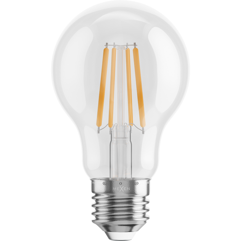 Mexen Vintis 10x LED filament bulb E27, A60, 6W, Warm - 2200K, 720 lm, clear - L150-E27-0622-00x10