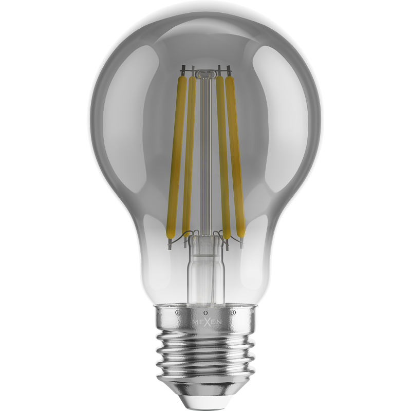 Mexen Vintis 10x LED Filament Bulb E27, A60, 8W, Warm - 2200K, 600 lm, smoke - L150-E27-0822-70x10