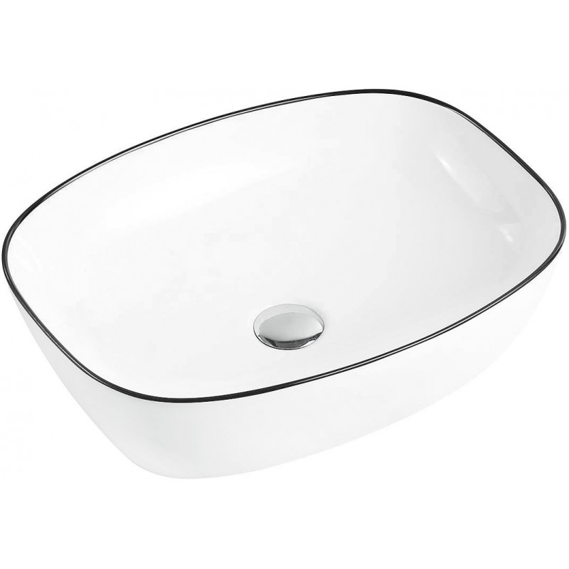 Mexen Lita countertop sink 49 x 37 cm, white/black - 22124907