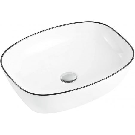 Mexen Lita countertop sink 49 x 37 cm, white/black - 22124907