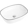 Mexen Lita countertop sink 49 x 37 cm, white/black - 22124907