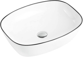 Mexen Lita countertop sink 49 x 37 cm, white/black - 22124907