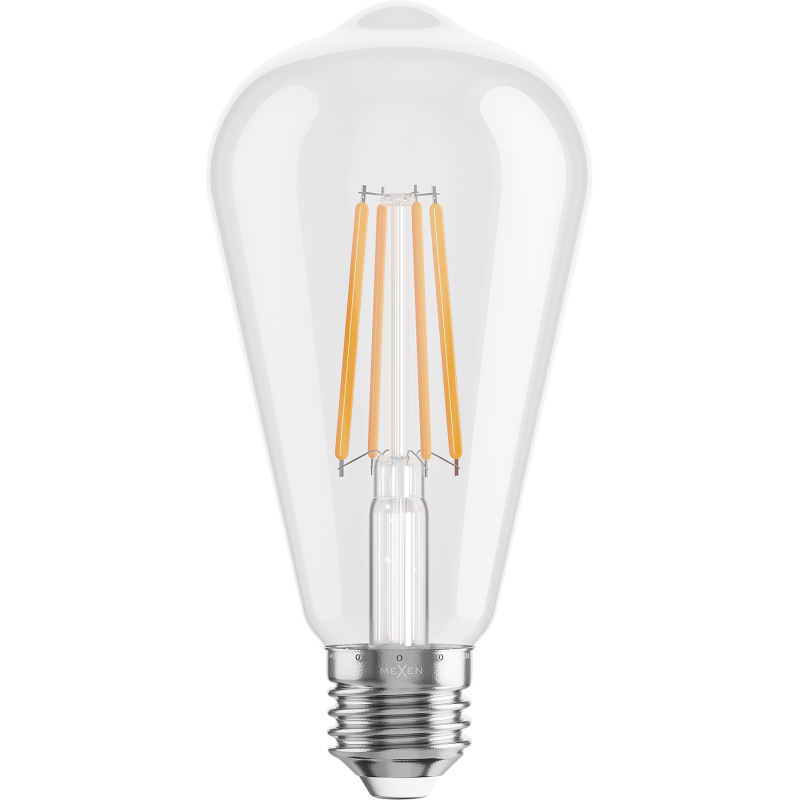 Mexen Vintis 6x LED Filament Bulb E27, ST64, 8W, Warm - 2700K, 1055 lm, clear - L152-E27-0827-00x06