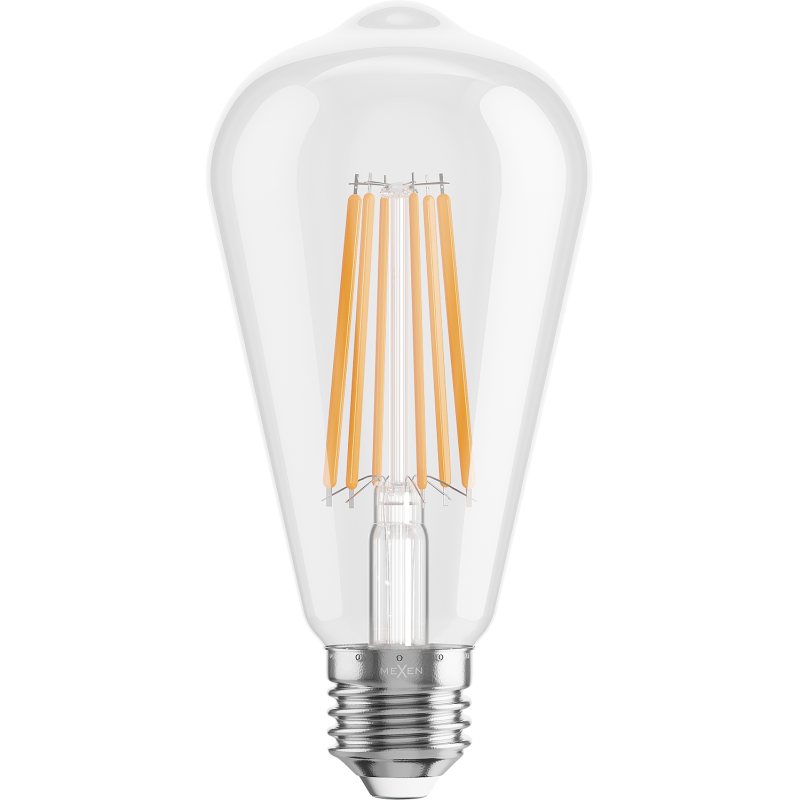 Mexen Vintis 10x LED Filament Bulb E27, ST64, 10W, Warm - 2700K, 1320 lm, Clear - L152-E27-1027-00x10