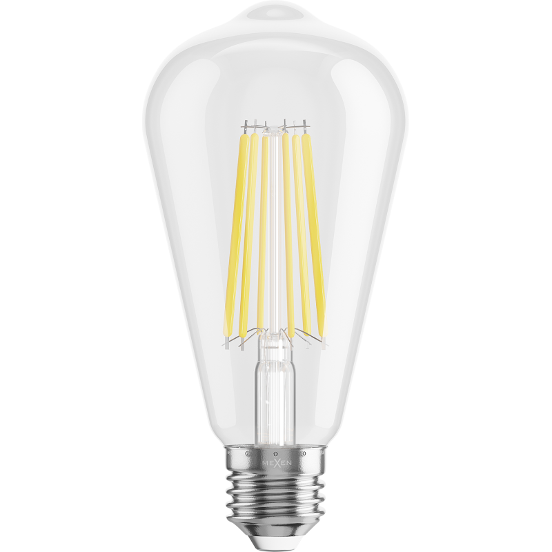 Mexen Vintis 10x LED Filament Bulb E27, ST64, 10W, Cool - 6500K, 1320 lm, clear - L152-E27-1040-00x10 - L152-E27-1065-00x10