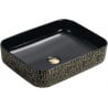 Mexen Lorita countertop sink 51 x 39 cm, black/gold - 22135163
