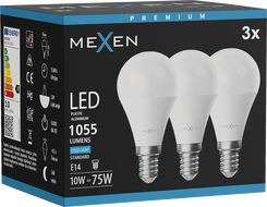 Mexen Nova 3x LED Bulb E14, G45, 10W, Cool - 6500K, 1055 lm - L101-E14-1065-01x03