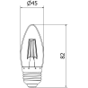 Mexen Vintis 3x LED Filament Bulb E27, C35, 6W, Neutral - 4000K, 720 lm, clear - L154-E27-0640-00x03
