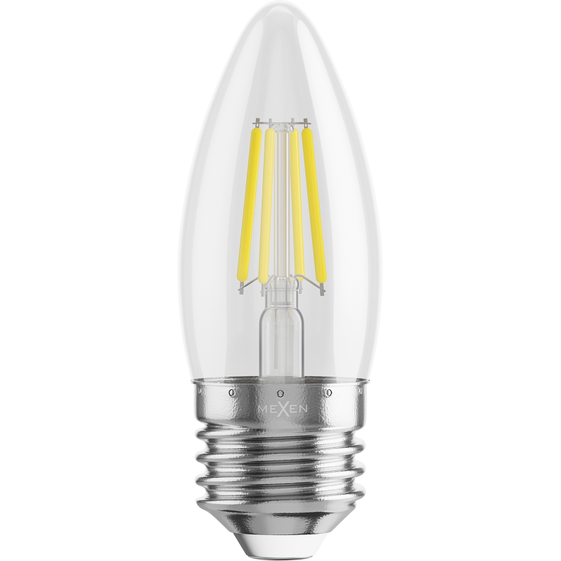 Mexen Vintis 3x LED Filament Bulb E27, C35, 6W, Neutral - 4000K, 720 lm, clear - L154-E27-0640-00x03