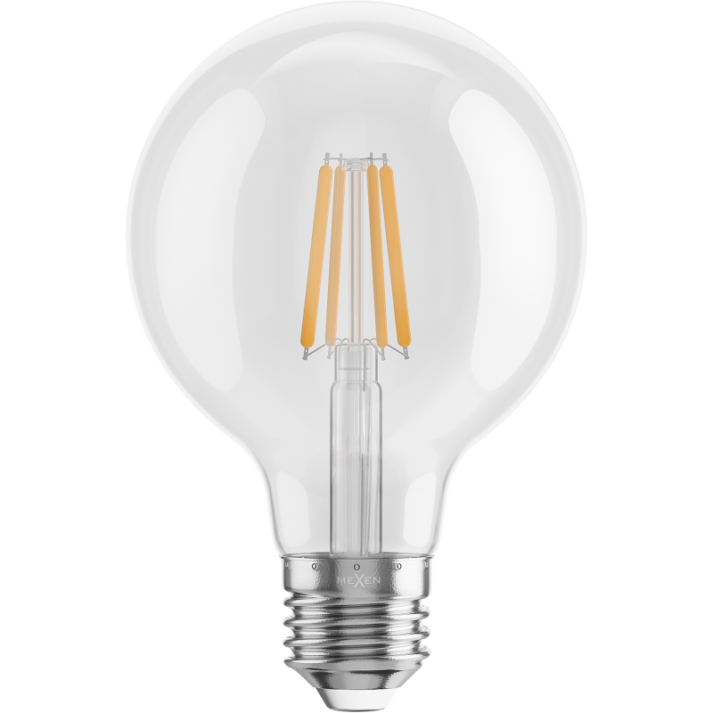 Mexen Vintis 3x Filament LED Bulb E27, G80, 6W, Warm - 2700K, 720 lm, clear - L155-E27-0627-00x03